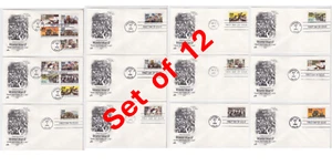TurtlesTradingPost- World War II 1945- 1995- #2981a-j FDC- Artcraft- Set of 12 - Picture 1 of 5