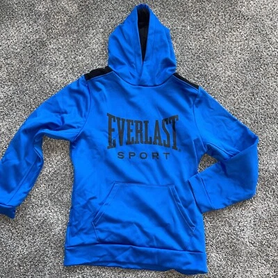 Boys Hoodie L 14/16 Sweatshirt Blue Sport Black Logo Active Everlast Sweatshirt - Image 1 of 4