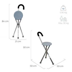 Gehstock mit Sitz Bis zu 90 kg Gloria Europäische Marke Faltbar Aluminium DR... - Bild 1 von 8