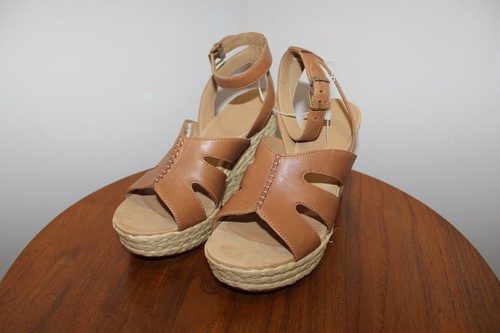 SANDALI UGG CAREENA DA DONNA S N 1128251 IN PELLE MARRONI ESPADRILLE TAGLIA 8 5 US