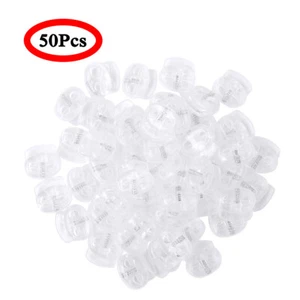 50pcs Toggle Double Hole Spring Rope Cord Lock Clip End Sliding Stopper Fastener - Picture 1 of 45