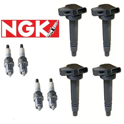 Bujías láser NGK platino y bobinas de encendido UF314 MK para 03-06 Pontiac Vibe Foto 1 de 4