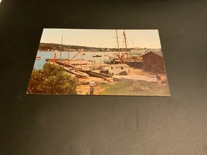 Boothbay Harbor, Maine ~ Boat Yards in Harbor - Unposted Vintage Postcard - Picture 1 of 2