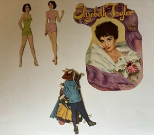 Muñecas de papel Elizabeth Taylor 1953 con trajes - Whitman - Imagen 1 de 7