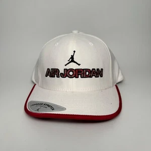 2006 Nike Air Jordan Laser IV 4 Stretch Fitted Hat Size L/XL NEU Rare White/Red - Bild 1 von 4