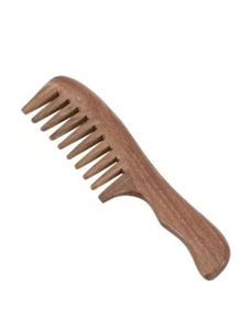 Handmade Natural Sandwood Large Wide Tooth Comb - Picture 1 of 3