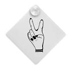 'Peace Sign Fingers' Suction Cup Car Window Sign (CG00007512)