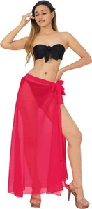 HAPPY BAY Women's Swimsuit Cover Up Beach Wrap Skirt Swimwear S Pink, Plain - Picture 1 of 3