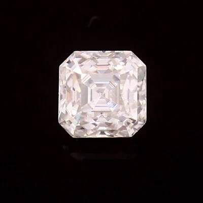White D Color Moissanite Asscher Cut VVS1 Lab Created Diamond Gemstone 6x6 MM - Image 1 of 4