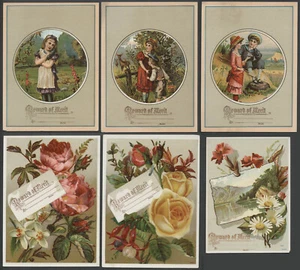 Six Different Victorian 19th C. Lithographed REWARDS OF MERIT School Church - Picture 1 of 2