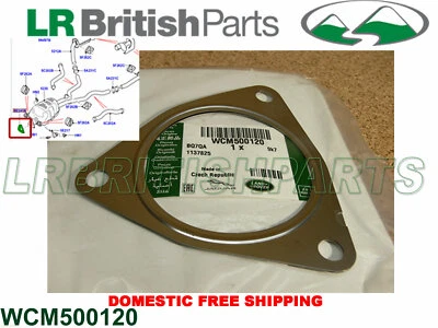 LAND ROVER JUNTA SILENCIADOR DE ESCAPE DIANTEIRO LR2 LR4 LR3 RANGE ROVER WCM500120  - Imagem 1 de 4