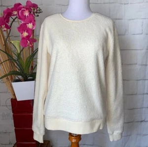 Lucky Brand Sherpa Crew Neck Ivory Sweatshirt Women's Sizeens Size Small NWT - Picture 1 of 12
