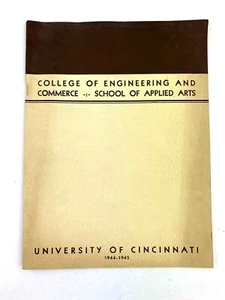 Libro de la Facultad de Ingeniería y Comercio de la Universidad de Cincinnati Ohio 1944-1945 - Imagen 1 de 12