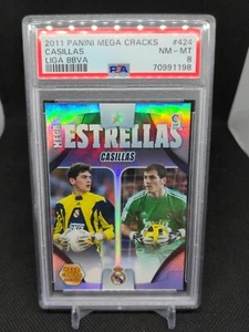 2011 Panini Mega Cracks Liga BBVA #424 Iker Casillas PSA 8 - Picture 1 of 2