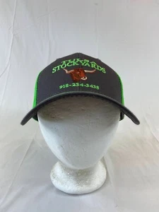 Berretto da baseball Tulsa Stockyards cappello strapback rete corno lungo verde fluo regolabile - Foto 1 di 10