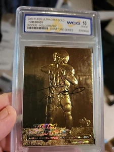 2000 Fleer Ultra 23kt Gold Tom Brady Rookie Holographic Signature Series - Bild 1 von 6