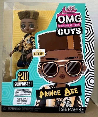 L.O.L. SURPRISE! LOL Surprise OMG Guys PRINCE BEE Fashion Doll plus 20 Surprises NEW