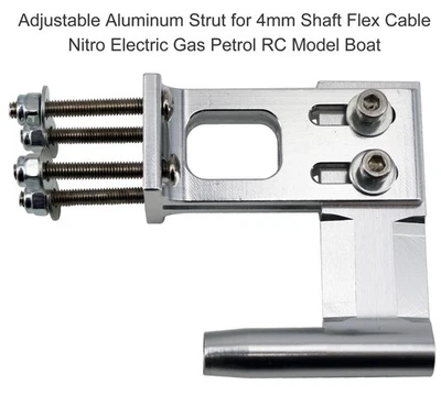 Adjustable Alloy Strut for 4mm Shaft Cable Flex Cable Nitro Electric Gas RC Boat - Image 1 of 4