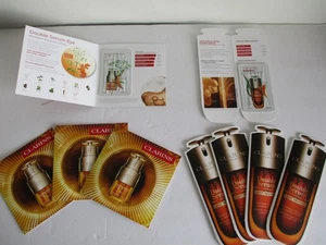 GORGEOUS CLARINS PARIS DOUBLE SERUM FOR FACE & EYE 9 SAMPLES PACK NEW CONDITION! - Picture 1 of 23