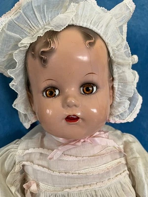 Muñeca de colección ideal bebé hermosa, milagro en la calle 34 composición grande 22" Foto 1 de 4