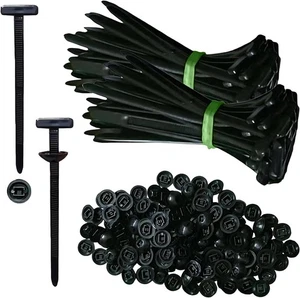 100 Stück Nylon Universal Kabelbinder Schnalle, Reißverschluss Binder Schwerlast mit Pin & Knopf D - Bild 1 von 5