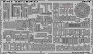 Eduard F-16DJ Block 40/50 USAF S.A. Etched Parts 1:48 For Kinetic Kit - Picture 1 of 1