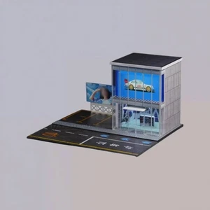 1/64 Auto Garage Modell LED Beleuchtung Stadt Parkplatz Szene Gebäudemodell - Bild 1 von 10