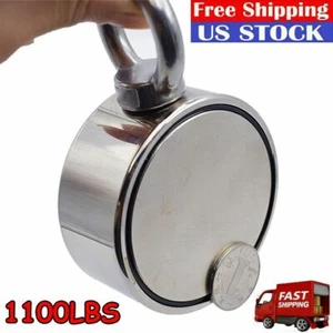 Up to 1100LBS Fishing Magnet Super Strong Neodymium Pull Force Treasure Hunt USA - Picture 1 of 11