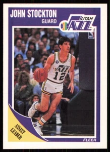 Fleer John Stockton Utah Jazz #156 1989-90 - Imagen 1 de 2