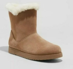 Universal Thread Women's Mid Shearling Boots with Side Zipper Size 11 - Picture 1 of 5