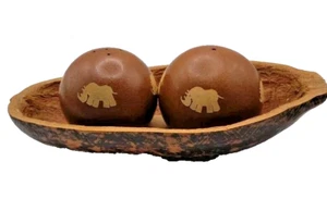 Arte africano Zimbabwe Matamba Fruta silvestre de África Sal Pimienta Set - Imagen 1 de 8