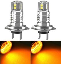 LED 20W H7 Amber Two Bulbs Head Light DRL Daytime Lamp Replacement Stock Fit