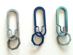 Titanium Alloy Tiny Carabiner Key Chain Climbing Clips Snap Hook for Camping - Picture 1 of 16