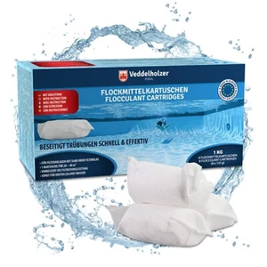 1 kg Flockmittel Pool Kartuschen 8 x 125g für Filteranlagen Sand & Glas Reiniger - Bild 1 von 7