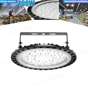 100W UFO LED High Bay Lights Daylight  Garage Shop Area Light Lighting Fixtures - Picture 1 of 11