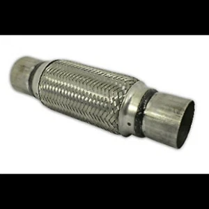 Exhaust Flex Pipe 2.5 x 8 w/ Ends Stainless Steel Double Braided - Foto 1 di 3