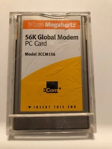 3Com Megahertz PCMCIA 56k Global Modem PC Card 3CCM156 - Picture 1 of 6