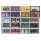 1PC Stackable Foldable Boxes Trainers Organiser Clear Plastic Shoe Storage Box