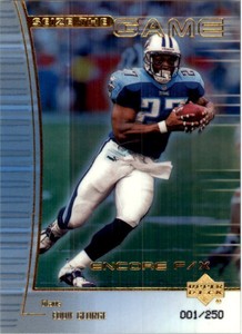 1999 Upper Deck Encore Seize the Game F/X Gold Card #SG3 Eddie George /250 