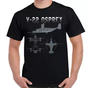V-22 Osprey Blueprint Schematic Adult Shirt - Bild 1 von 1