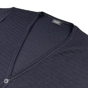 Sand Copenhagen Men's Lightweight Button Cardigan Sweater Navy Textured • XL - Picture 1 of 9
