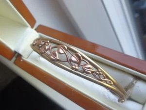 Clogau Bracelet Welsh Gold Tree Of Life Bangle 9ct Yellow & Rose Gold hm 1977 - Picture 1 of 12