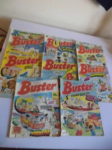 8 x buster comics old vintage 1980s 1988 lot bundle cartoon comic strip - Picture 1 of 2