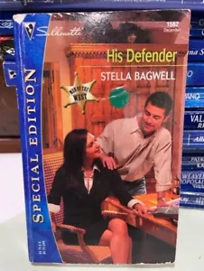 Silhouette SE : His Defender : Men of the West : Stella Bagwell #1582 PB Novel - Picture 1 of 3