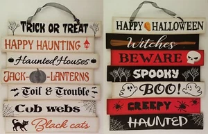Halloween Wandbehang Spruch Schilder 10,6 "H x 10,3"B, Auswahl: Motiv - Bild 1 von 3