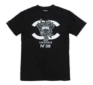 "Crooks & Castles No38 Black Men's XL T-Shirt: Authentic Streetwear Vibe" - Picture 1 of 1