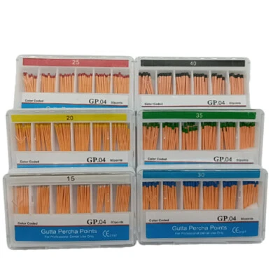 1 Box Dental Root Canal Endodontic Treatment Gutta Percha Points Taper .04GP - Image 1 of 4