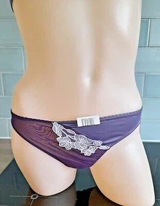 Aubade Purple/Lilac Blue Eternal DARL Satin/Mesh High Rise Brief - Picture 1 of 10