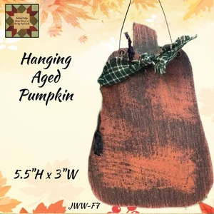 Hanging Aged Pumpkin 5.5"H - Picture 1 of 2