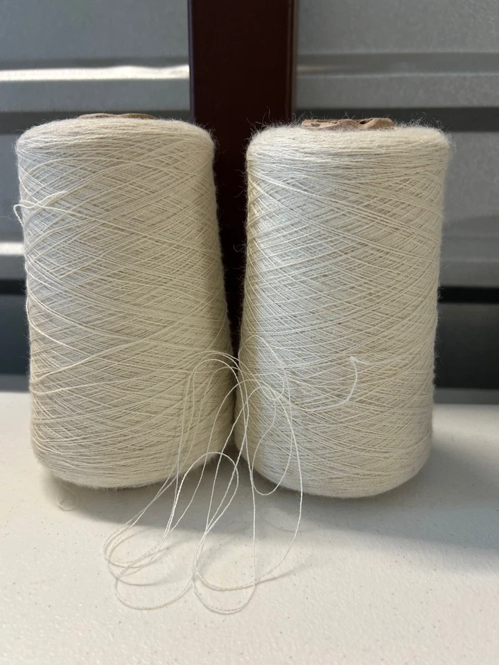 Lote 2 Cono Carrete Encaje Peruano Puro Suave Bebé Hilo Alpaca 1lb 8oz 702gr 8007 C Foto 1 de 4